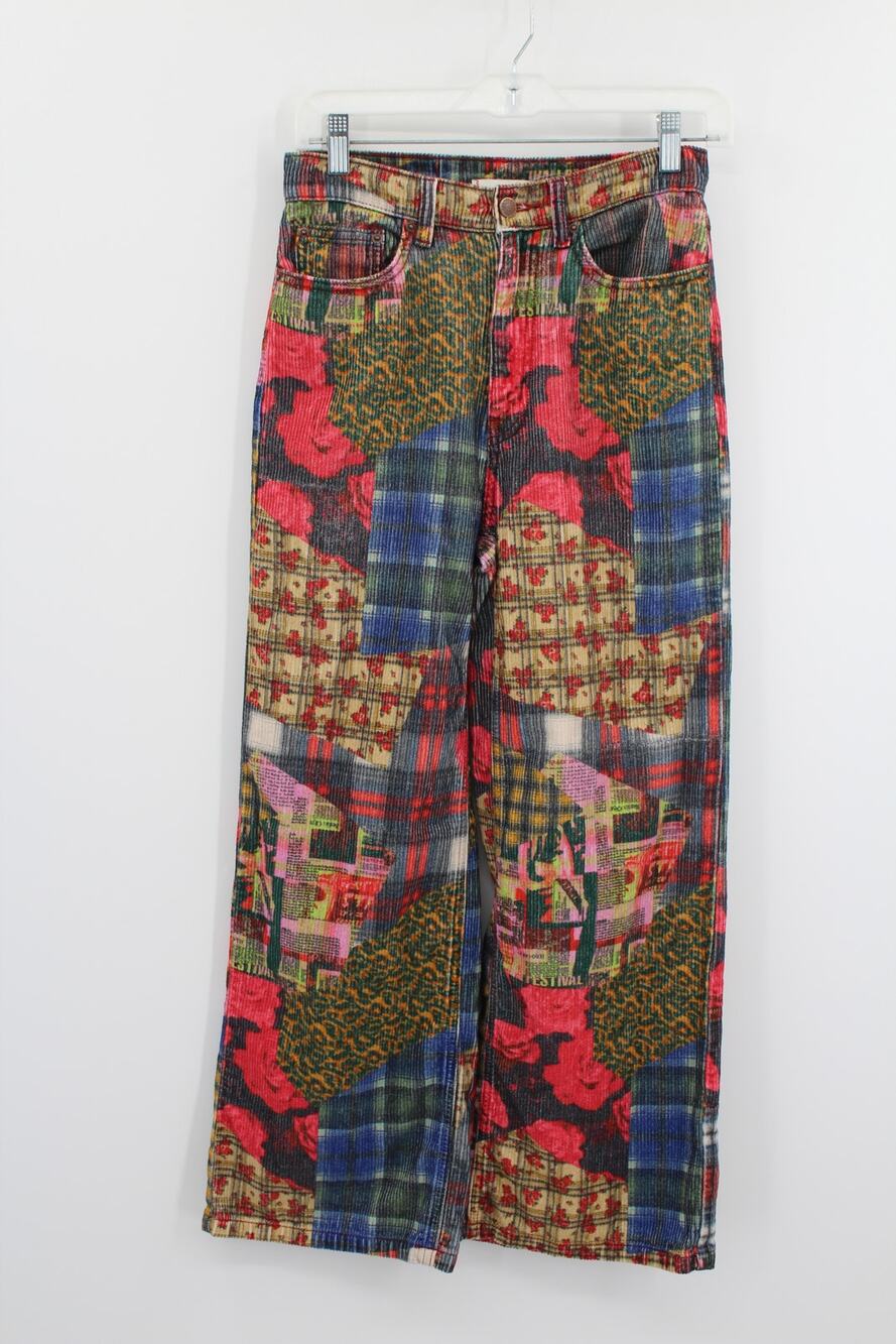 BDG High & Wide Corduroy Printed Pant Size 26